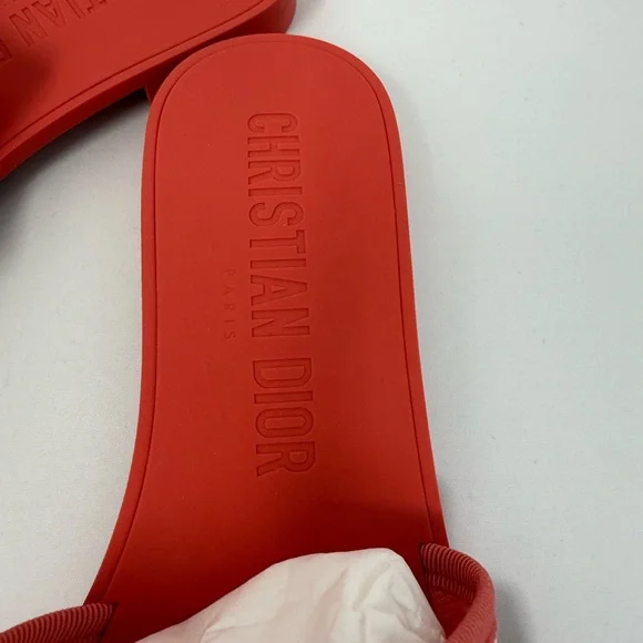 Christian Dior coral  Slide Sandals - Picture 2 of 4